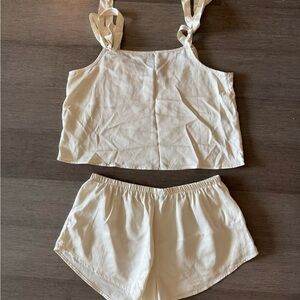 Women's Cream Sleepwear Set